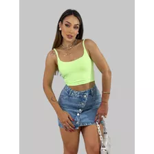 Cropped Alcinha Fina Segunda Pele Várias Cores Envio Rápido