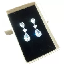 Brinco Noiva Pedra Zirconia Prata Gota Debutante Pequeno