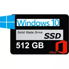 Ssd 512gb Com Windows 10 Instalado + Pacote Office