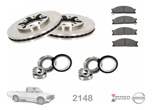 Kit Discos Balatas Y Baleros Nissan Pick Up 4x2 1993-2010 Foto 2