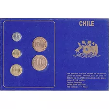 Set Monedas 100 50 10 Pesos Chile 1990s Unc Nueva