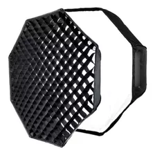 Softbox Bowens C/ Grid Greika 95cm Octagonal P/ Flash Tocha 