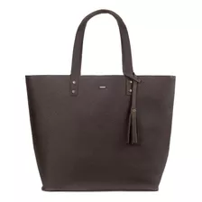 Bolsa Napa De Piel Unitalla - Bolsa Tote Color Café Oscuro