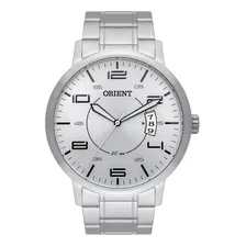 Relógio Prata Orient Masculino Fundo Preto Mbss1381 Original