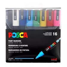 Marcador Posca Pintura Acrilica Set 16color Med