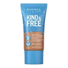 Rimmel Hidratante Kind & Free Base De Maquillaje Apto Vegano Tono 201 Classic Beige