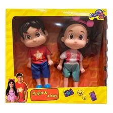 Bonecos Infantil Maria Clara E Jp 17cm Brinquedo Crianças