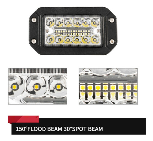 2 Luces De Trabajo De Montaje Empotrado De 12 V Y 6 Pulgadas Foto 6