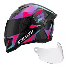 Capacete Fechado Stealth Concept Esportivo + Viseira Cristal