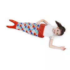 Cobertor Cauda De Sereia Infantil Saco De Dormir 45x140 Cm Cor Vermelho