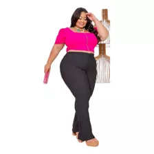 Calça Flare Plus Size De Verdade....veste Até O 56