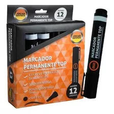 Marcador Permanente Top Preto Cx C/ 12 Jocar Office