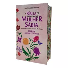 Bíblia De Estudo Da Mulher Sábia Almeida Corrigida Capa Dura Com Harpa Letra Grande Tulipa Rosa