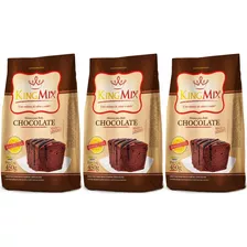 Kit 3 Mistura Em Pó Para Bolo De Chocolate 450g