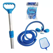 Kit Manutenção E Limpeza De Piscina Com Cabo Telescópico 2m