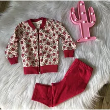 Conjunto Feminino Moletom Infantil Inverno Calça E Blusa