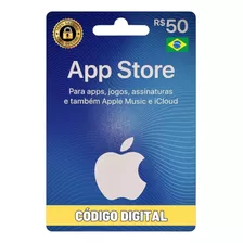 Cartão Gift Card App Store R$ 50 Reais Apple Itunes Brasil
