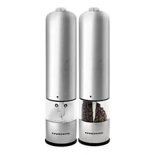 Ovente Electric Stainless Steel Tall Sea Salt And Pepper Gri
