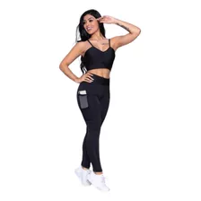 Calça Legging Bolso Para Academia Caminhada Exercicios