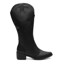 Bota Feminina Vicerinne Cano Alto Western Preta