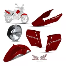 Kit Carenagem + Farol Cromado Cbx 250 2006 A 2008 Adesivos