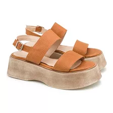 Sandalia Mujer Plataforma Moda 100% Cuero Art: 7407 Tallon