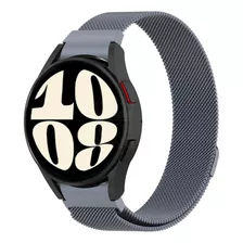 Pulseira Fecho Redge Metálica Para Samsung Watch6 40mm Cor Chumbo