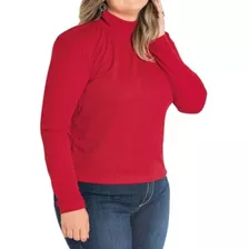 Blusas Cacharrel Feminina Plus Size Segunda Pele Lisa Y6