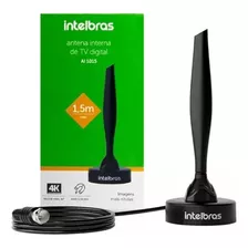 Antena Interna Tv Smart Intelbras Suporte Imã Uhf 4k Digital