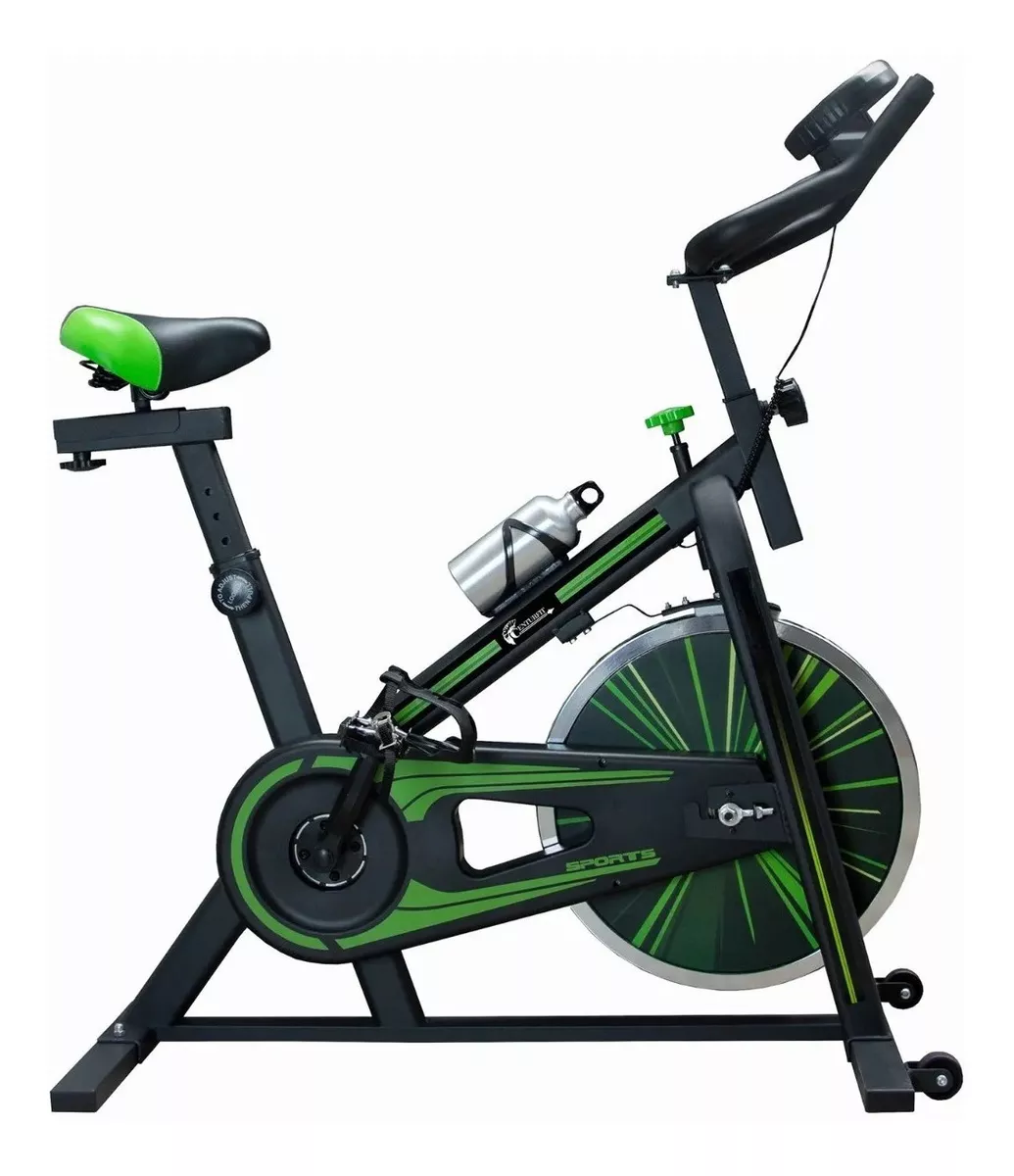 Bicicleta Fija Centurfit Mkz-jinyuan10kg Para Spinning Negra Y Verde