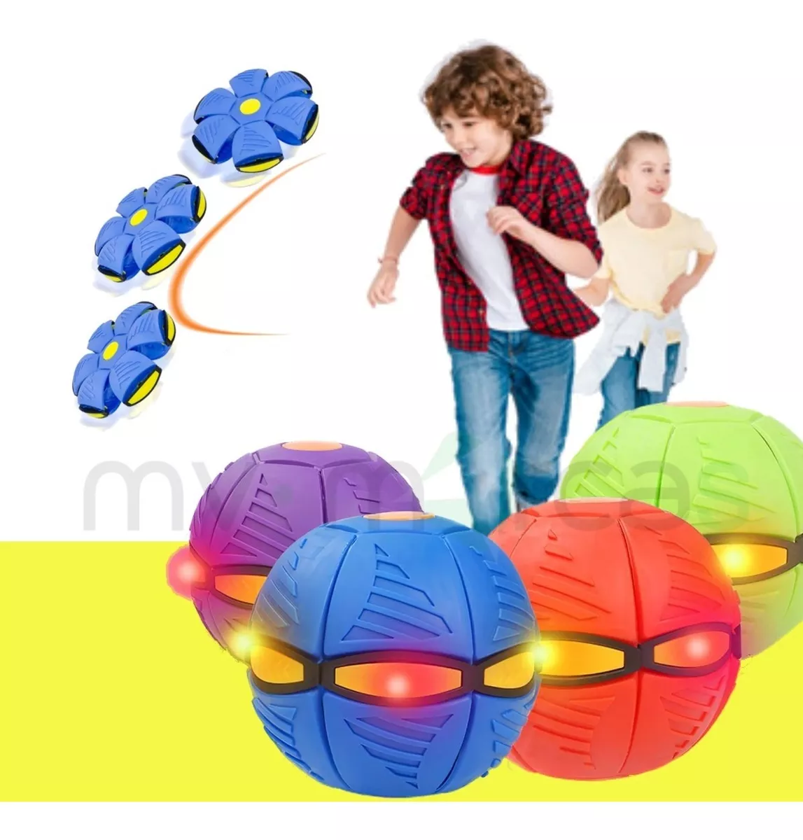 Pelota Balón Flexible Flatball Disco Luz Led Juguete Niños