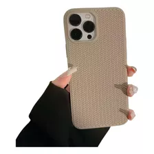 Funda Para iPhone 11 13 14 15 Pro Pro Max Tipo Tejido