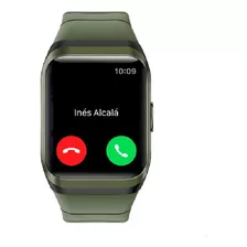 Smartwatch Mistral Smt-x29 1.6 Caja De Plástico Negra, Malla Verde De Silicona Y Bisel Verde