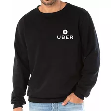 Casaco Moletom Peluciado Motorista Aplicativo Uber Bordado