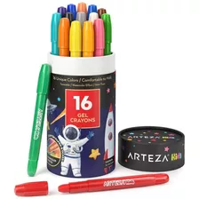 Set 16 Crayones Gel Twistables Niños Dibujo Colores Arteza