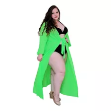 Saída Longa Plus Size Moda Praia Vestido Canga Verão Lançame