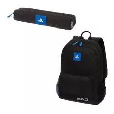 Mochila Playstation Escolar Combo Game Costas Alça Estojo