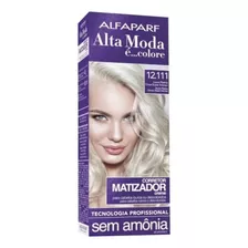 Tinte Crema Gris Súper Intenso Alfaparf Alta Moda 12111 Rubio Platino Es... Caja De 40 G