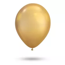 Balao Bexiga Aluminio Dourado Metalizado Ouro 100 Unidades