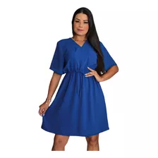 Vestido Soltinho Midi Decote Elegante Primavera Verão Duna