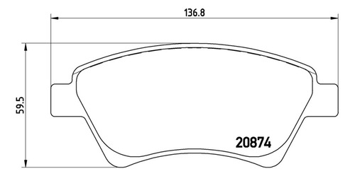 Balata Brembo Megane 2.0 2003 2004 2005 2006 2007 2008 2009 Foto 3