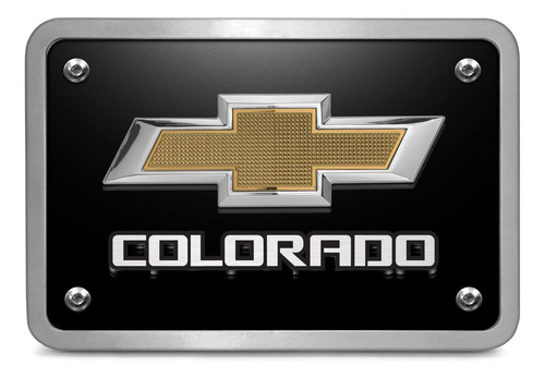 Ipick Image Made For Chevrolet Colorado 3d Gold Logo On Blac Foto 2