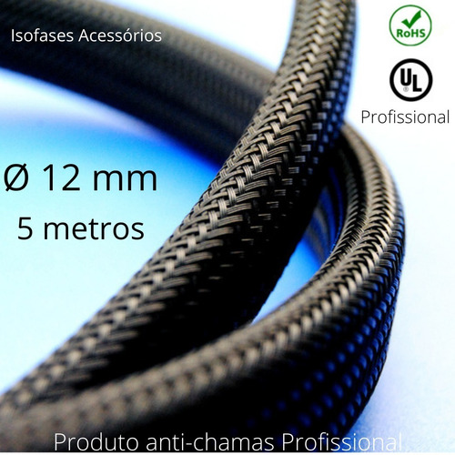 Malha Náutica 12mm Kit 5 Mts Profissional Antichamas C/ Nf