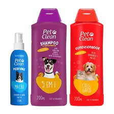 Kit Shampoo + Condicionador + Perfume Cães Adultos E Filhote