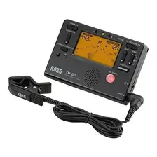 Korg Tm60bk Tuner Y Metronome Combo Con Clip En Micrófono (n