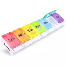 Auvon Weekly Pill Organizer, 7 Compartments