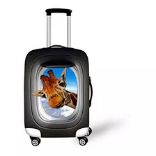 Maleta - Dremagia Giraffe Funny Travel Luggage Cover Anti-sc