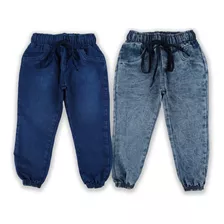 Kit 2 Calças Jeans Jogger Infantil Menino 2 Ao 6 