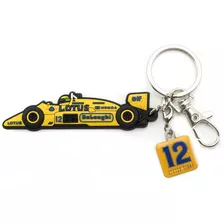 Chaveiro Original Ayrton Senna Borracha Lotus 99t Oficial