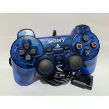 Controle Original De Playstation 2, Ps2, Translúcido Azul 